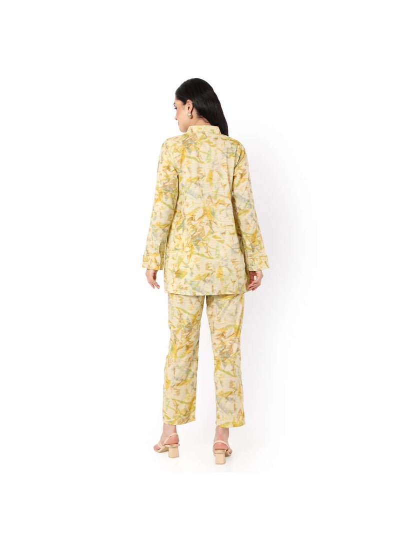 هانا آند سارا طقم جلابية نسائي أنيق مطبوع من الفيسكوز - Image 2