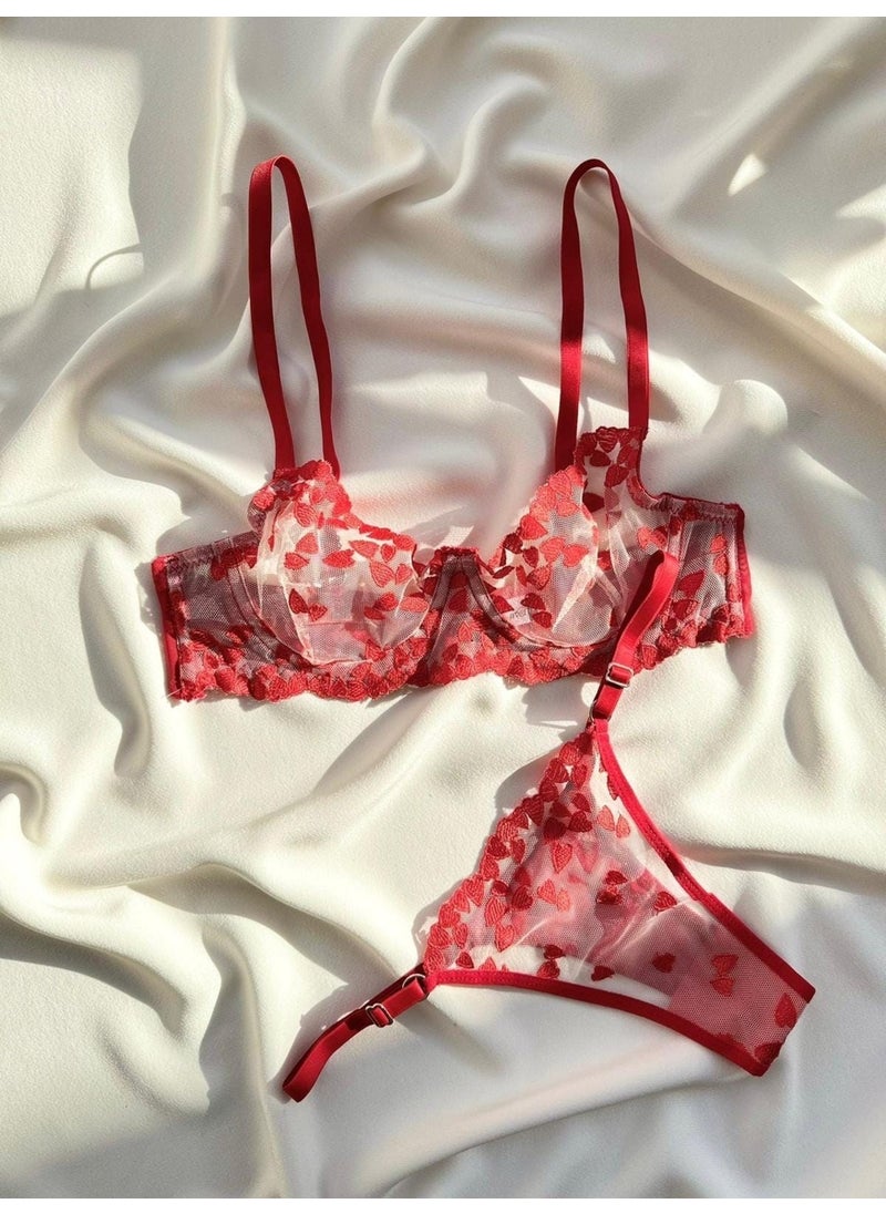 La Linaa Valentina Women's Heart Bralet Set  - Image 1