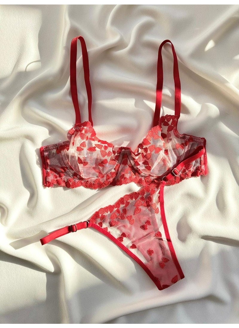 La Linaa Valentina Women's Heart Bralet Set  - Image 2