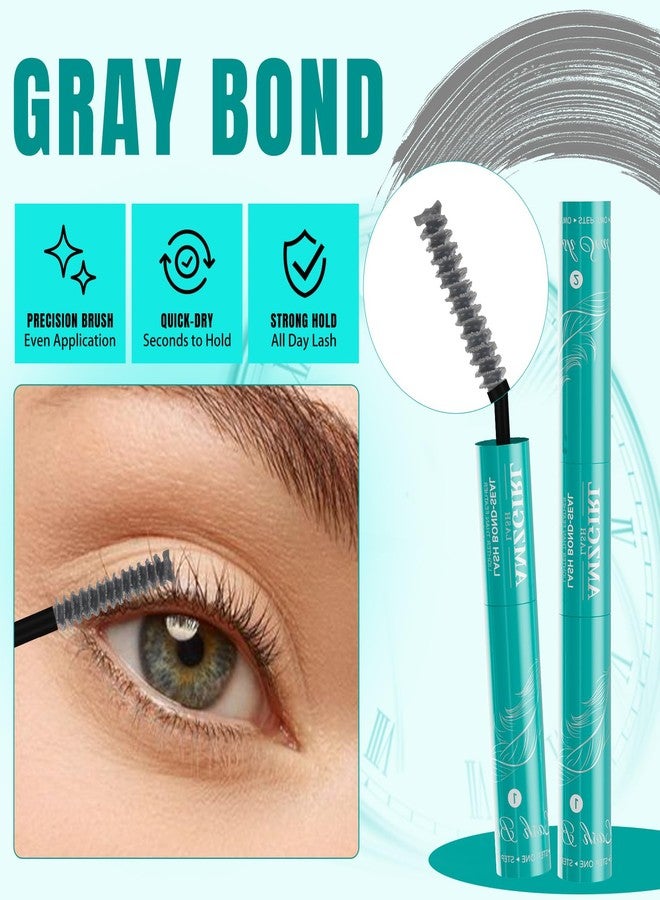 AMZGIRL LASH Gray Lash Cluster Glue Lash Bond and Seal 12ml Waterproof Eyelash Glue 2 in 1 Lash Glue for Clusters with Natural Finish, Clump-Free, No White Residue Eyelash Cluster Adhesive Strong Hold 72H - Image 4
