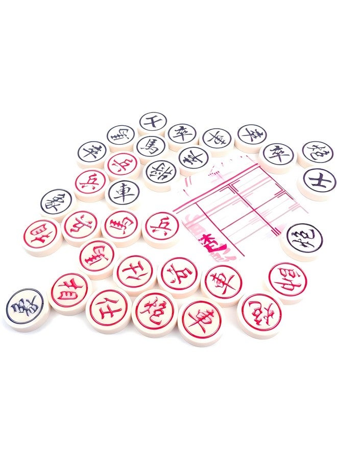 MAGIKON Chinese Chess, Hard Plastic Xiangqi with Plastic Box, 1-1/5-Inch Diameter - Image 3