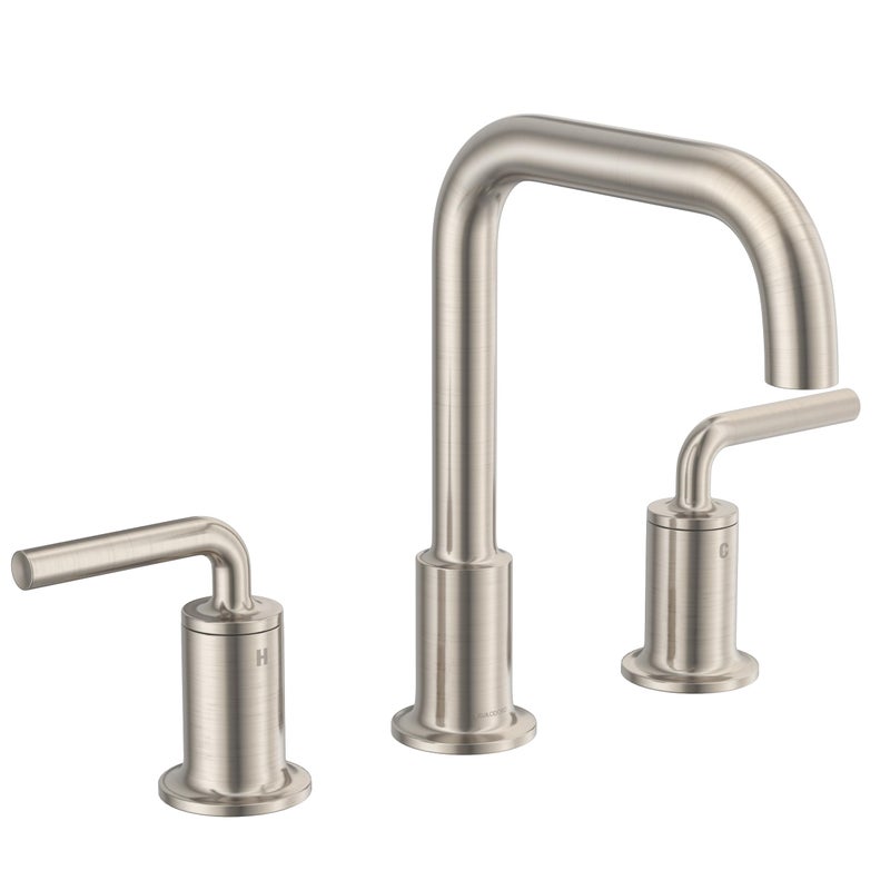 Lava Odoro Brushed Nickel Bathroom Faucet 2Handle 8 Inch Widespread Bathroom Sink Faucet Faucet for Bathroom Sink 3 Hole with Drain Assembly Supply Line BF503BN - Image 2