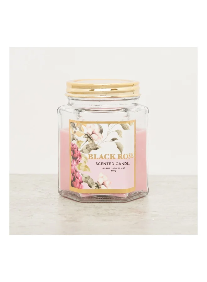 Lifestyle Black Rose Scented Jar Candle - 150 gms