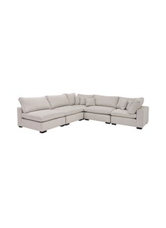 ROYAL FURNITURE أريكة زاوية فاخرة مع مسند قدم، متوافقة مع 4 مقاعد، أريكة ناعمة وصحية  - Image 2
