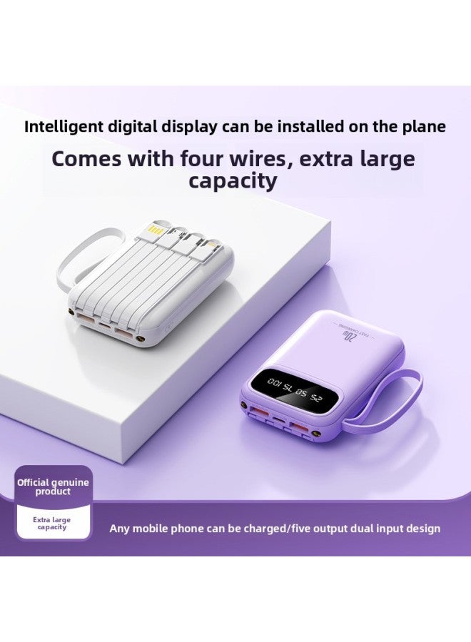 Source Supermarket Dedicated To Self-wired Charging Treasure Large Capacity Mobile Power-Colour:White-Power Supply Capacity:5000 Mah - Image 4