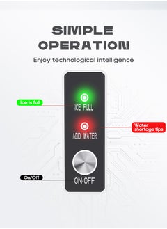 HiBREW HiBREW Ice Maker Machine Automatic Home Ice Maker Self-Cleaning for Kitchen Office Bar Party 60Hz & 50Hz  - Image 4