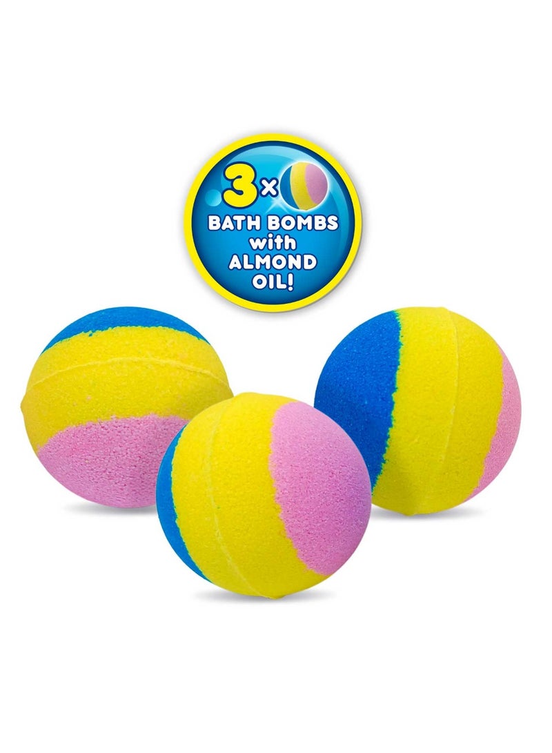 CRAZE Inkee 3pcs Multipack Bath Bombs - Vegan, Dermatologist Approved with Almond Oil & Playful Marshmallow Aroma for Kids  - Image 3
