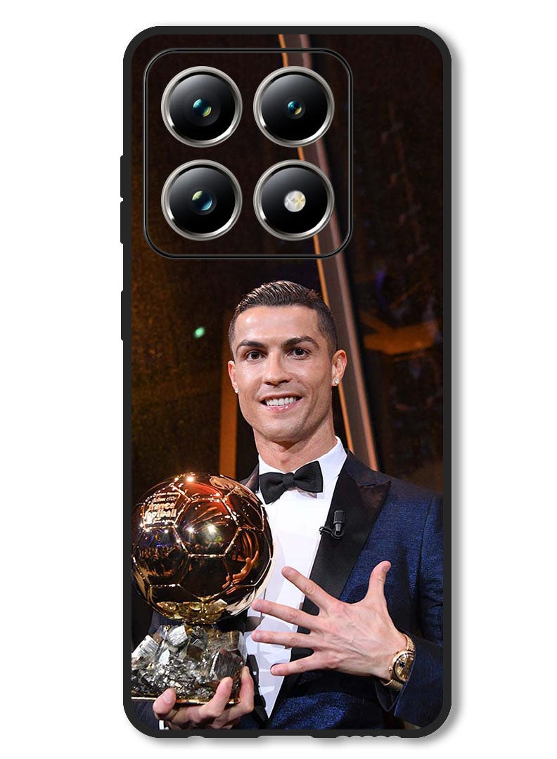 Theodor Case Compatible with Xiaomi 14T Protection Shockproof Bumper Cover Ronaldo Trophy - Image 1