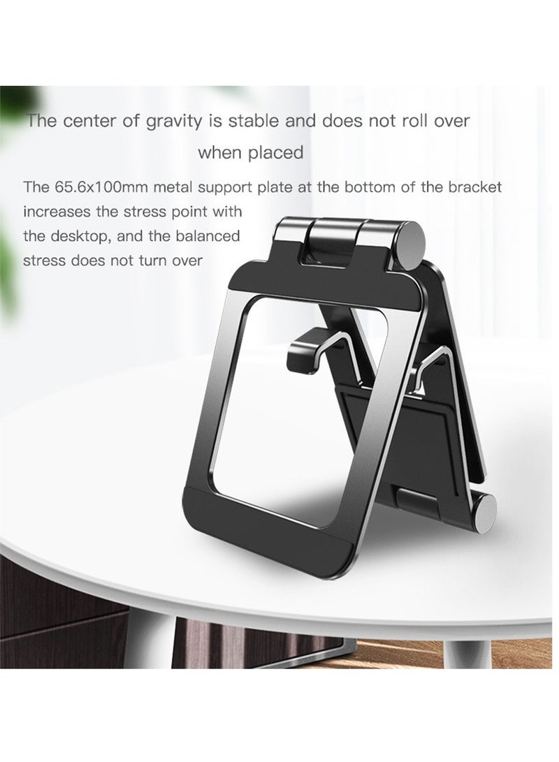 Yesido C97 Aluminum Alloy 360 Angle Adjustable Telescopic Desk Phone Desktop Stand Tablet Phone Holder Black - Image 3