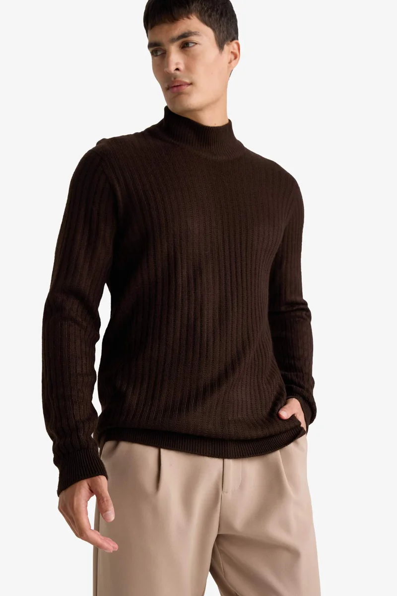 Defacto  Standard Fit Turtleneck Knitwear Pullover for Men | Best Price UAE