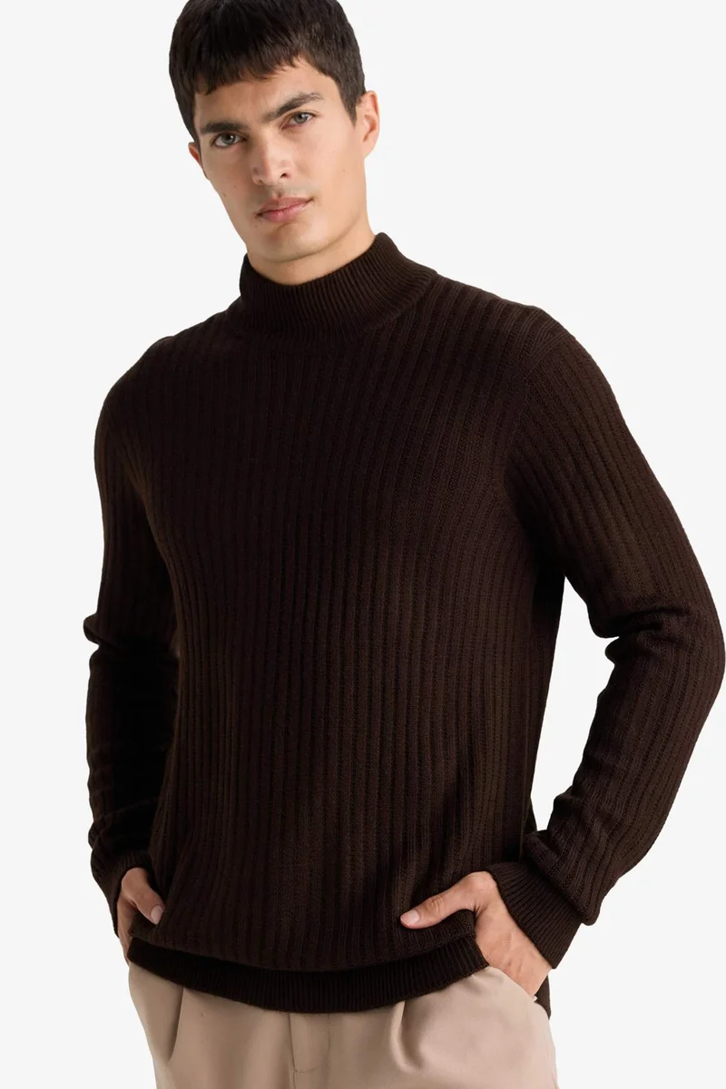 ديفاكتو Standard Fit Turtleneck Knitwear Pullover