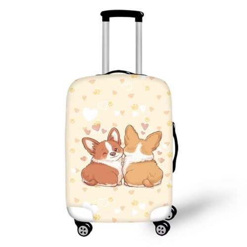 TODIYADDU Kawaii Corgi Tiger Travelling Luggage Cover Washable Suitcase Protector Antiscratch Suitcase Cover Spring Holiday Luggage Suitcase Protective Cover Fits 1832 inch S - Image 1