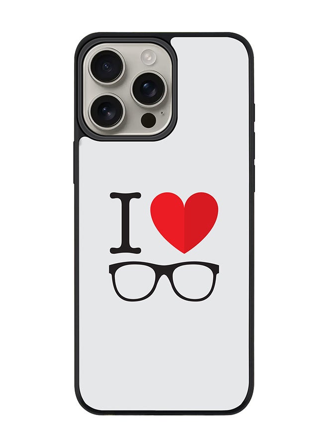 Stylizedd For iPhone 16 Pro Max Case [Compatible with MagSafe] Slim Magnetic cover Phone Case iPhone 16 Pro Max -I Love Glasses - Image 1