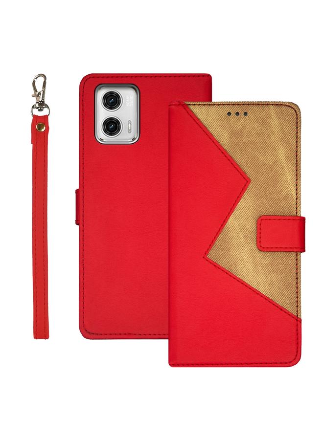 Case For Motorola Moto G73 Two-color Splicing Leather Phone Case