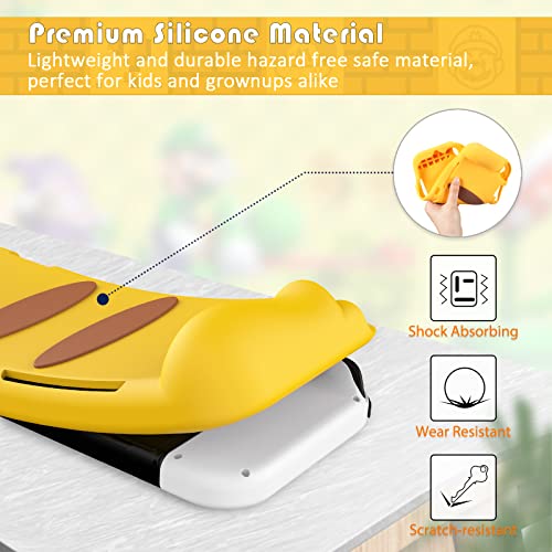 KENOBEE Silicone Case for Nintendo Switch OLED Model 2021, Soft Lightweight Ergonomic Grip Protective Cover with Shock-Absorption and Anti-Scratch Design for Switch OLED Console 7.0", Yellow - Image 5