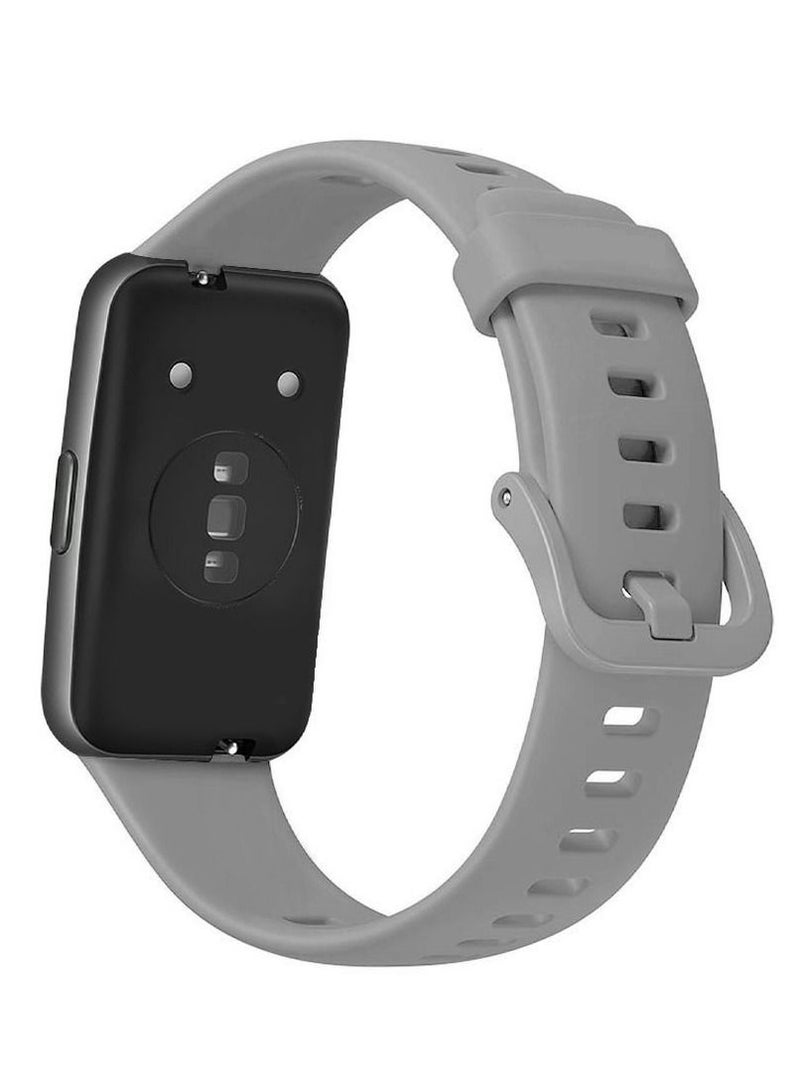 CATANES Huawei Band 7 Watch Band for Men Women Sport Watch Strap Lightweight Silicone Replacement Band Grey - Image 2
