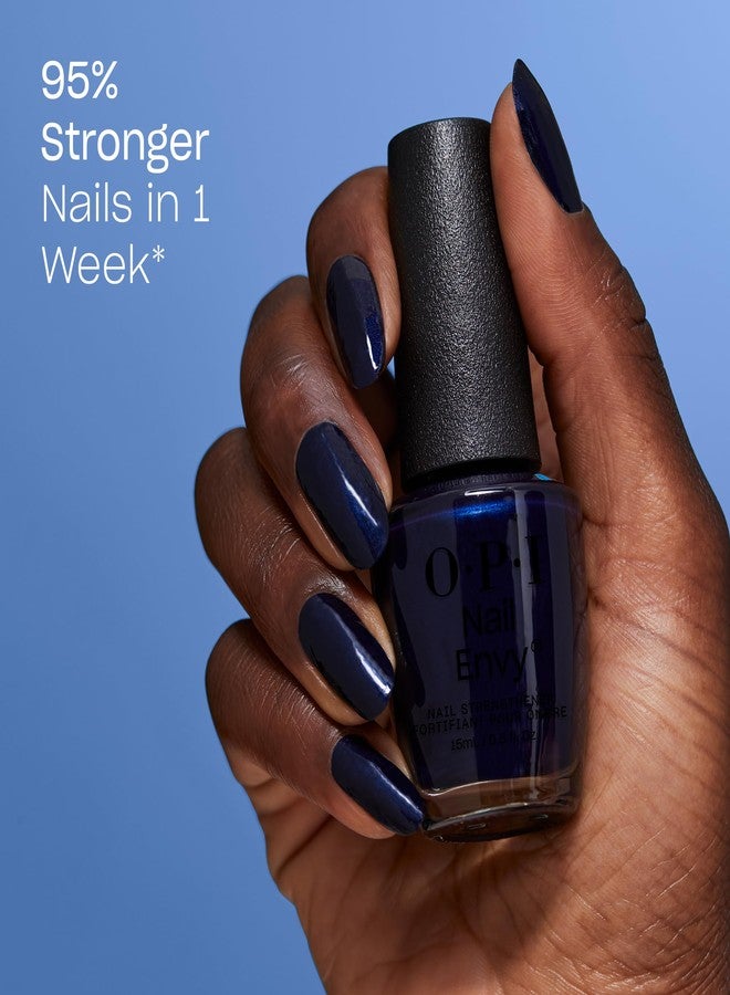 OPI Nail Envy, Colored Nail Strengthener Treatment, Vegan formula with Biotin, Calcium, Vitamin A, C and E, Repairs Damaged Nails, 95% Stronger Nails in 1 Week, All night Strong, Metallic Blue, 15ml - Image 2