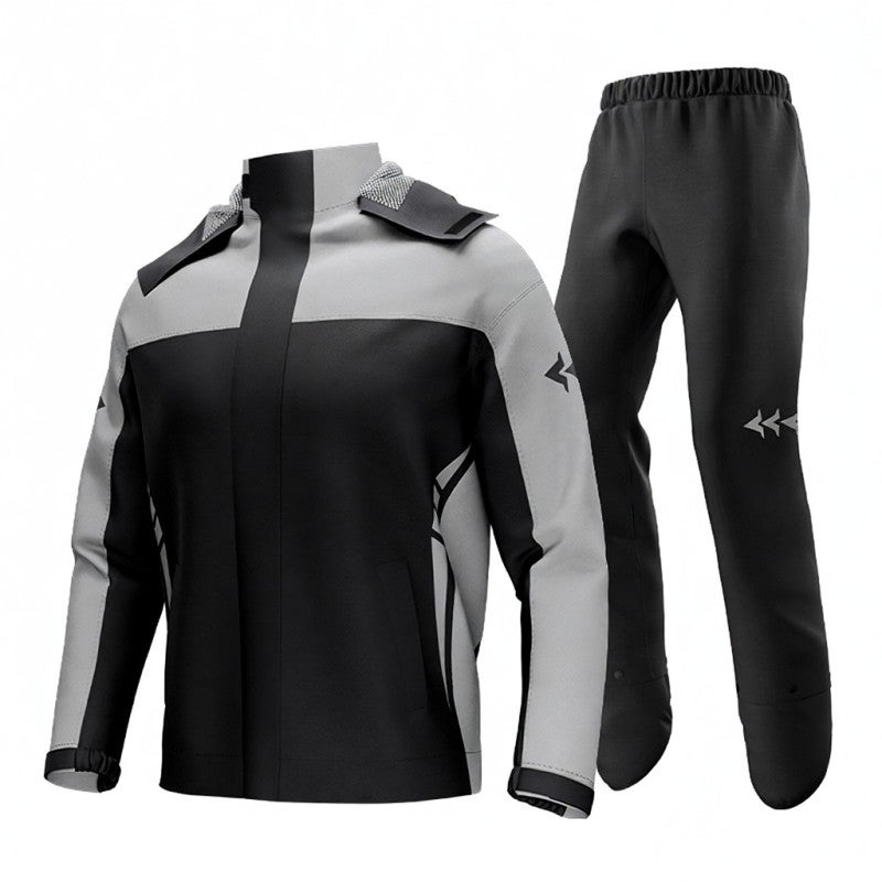Sulaite Waterproof Motorcycle Rain Suit Men Women Cycling Rain Gear Jacket and Pants with Storage Bag - Image 1