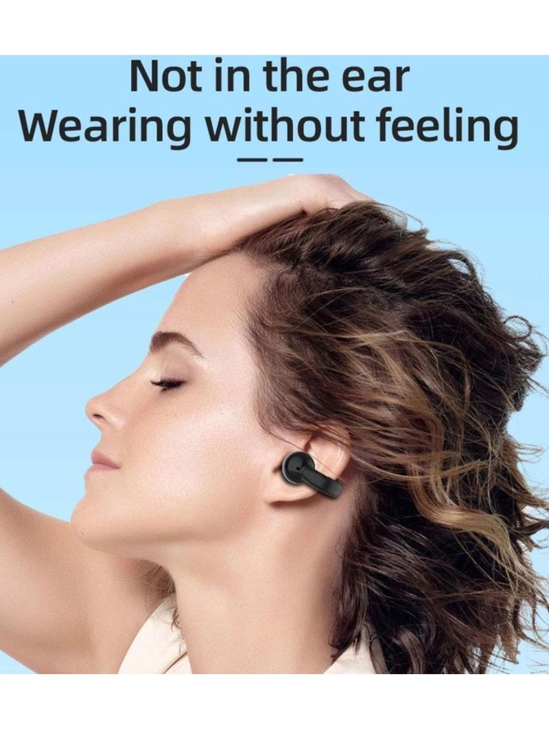 سماعات بلوتوث 5.4 لاسلكية، مشبك للأذن، سماعات توصيل العظام، رأس رياضي (أبيض) - Image 5