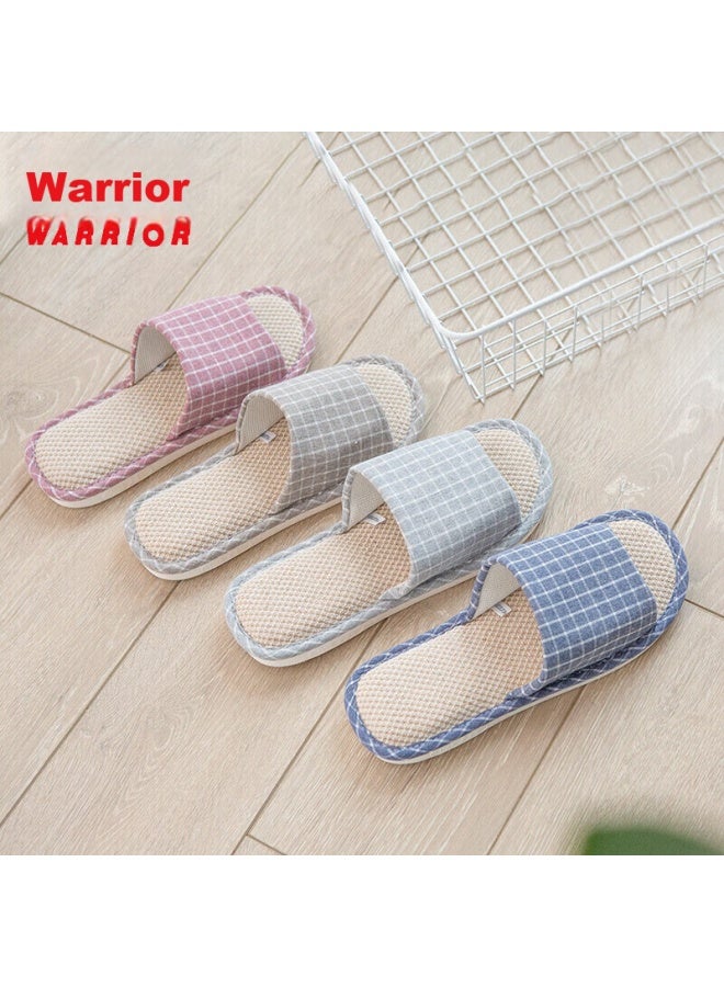 Pull Back Warrior Slippers For Men And Women, Linen Sandals, Couple's Home Casual Lightweight Breathable Sweat-absorbing Thick-soled Wear-resistant Floor Slippers, Classic Mesh Style Hl1036 Red Size 38 To 39 - Image 2