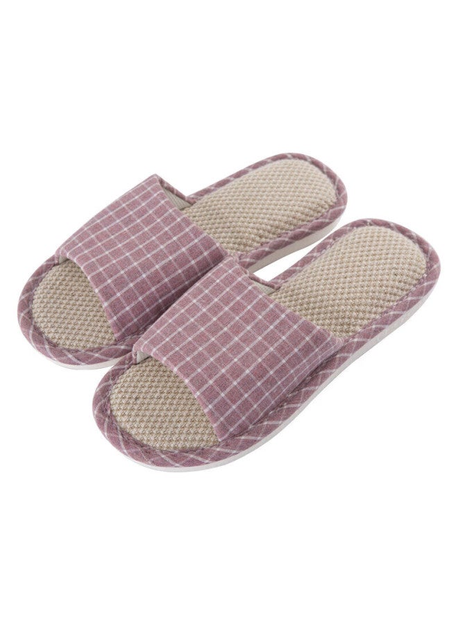 Pull Back Warrior Slippers For Men And Women, Linen Sandals, Couple's Home Casual Lightweight Breathable Sweat-absorbing Thick-soled Wear-resistant Floor Slippers, Classic Mesh Style Hl1036 Red Size 38 To 39 - Image 4