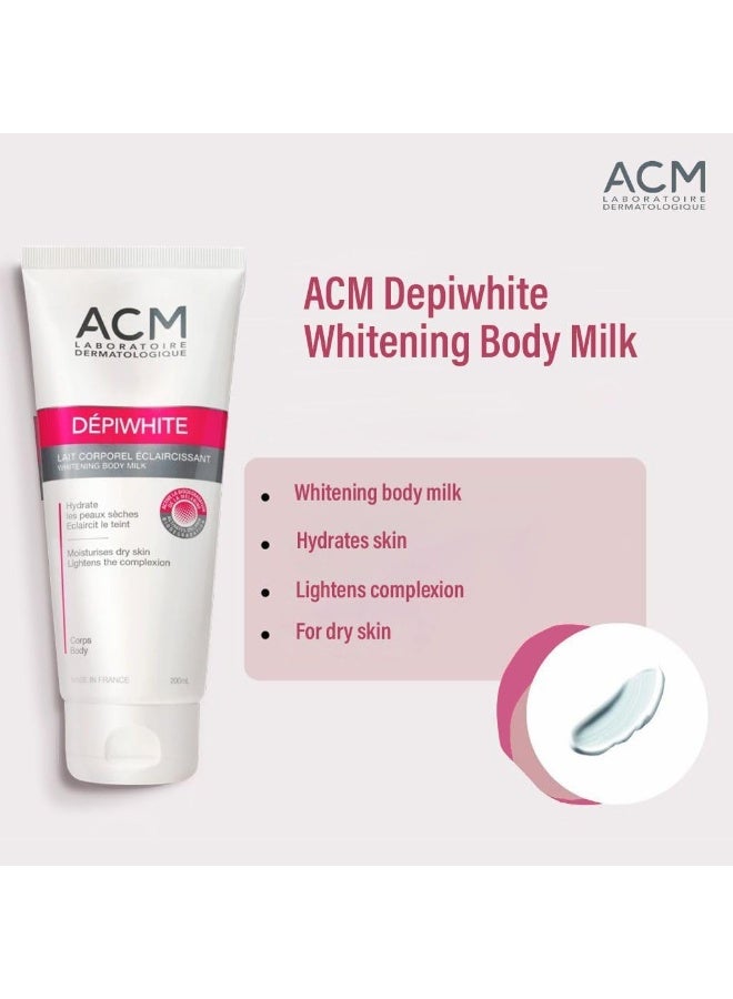 ACM Depiwhite Body Milk 200ml – Brightening & Moisturizing Lotion for Dark Spots, Uneven Skin Tone & Radiant Body Hydration - Image 3