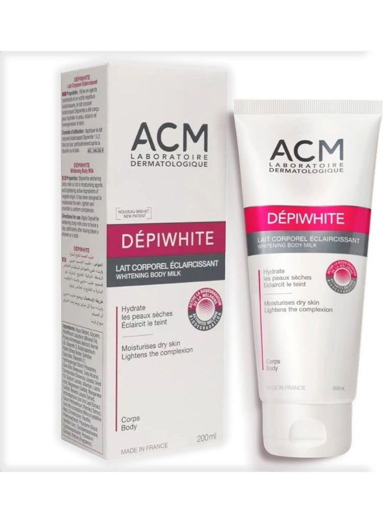 ACM Depiwhite Body Milk 200ml – Brightening & Moisturizing Lotion for Dark Spots, Uneven Skin Tone & Radiant Body Hydration - Image 4