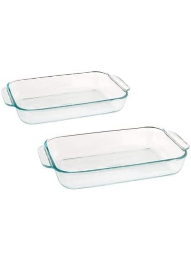 وايندسيرا طقم أدوات خبز من الزجاج المقوى، قطعتان - سعة 1 لتر + 1.6 لتر - بمقابض - سهل الحمل - Image 2