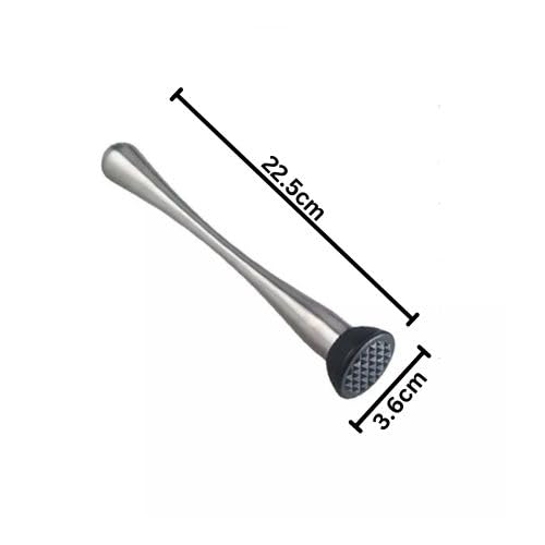 OLRADA Cocktail Bar Steel Muddler I Suitable for Crushing and Muddling Mocktail or Cocktail Set of 3 Pcs New Muddler JiggerSpoon - Image 2