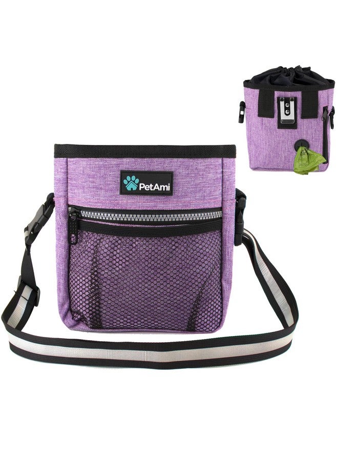 PetAmi PetAmi Dog Treat Pouch, Pet Treat Pouch for Training, Dog Walking Bag Holder for Kibbles, Pet Food Toy, Dog Trainer Essentials Supplies, Poop Bag Dispenser, 3 Ways to Wear (Purple) - Image 1