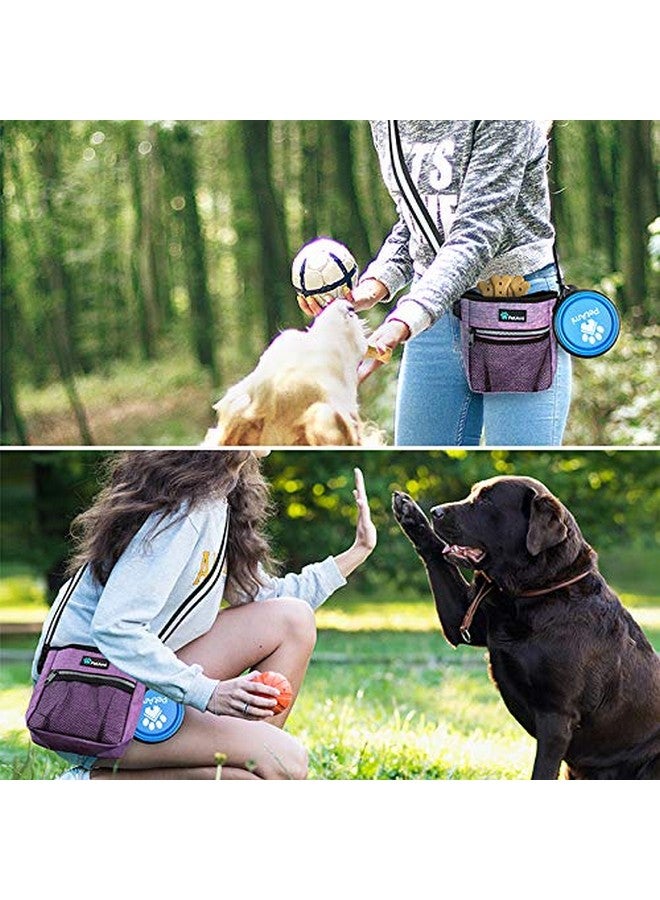 PetAmi PetAmi Dog Treat Pouch, Pet Treat Pouch for Training, Dog Walking Bag Holder for Kibbles, Pet Food Toy, Dog Trainer Essentials Supplies, Poop Bag Dispenser, 3 Ways to Wear (Purple) - Image 5