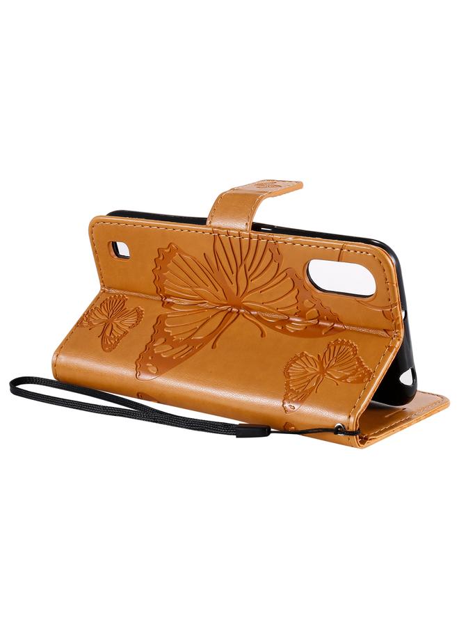 اس-توب جراب لهاتف Samsung Galaxy A01، جراب جلدي أفقي قابل للطي بنقشة فراشات ثلاثية الأبعاد مع حامل وفتحة بطاقة ومحفظة - Image 5