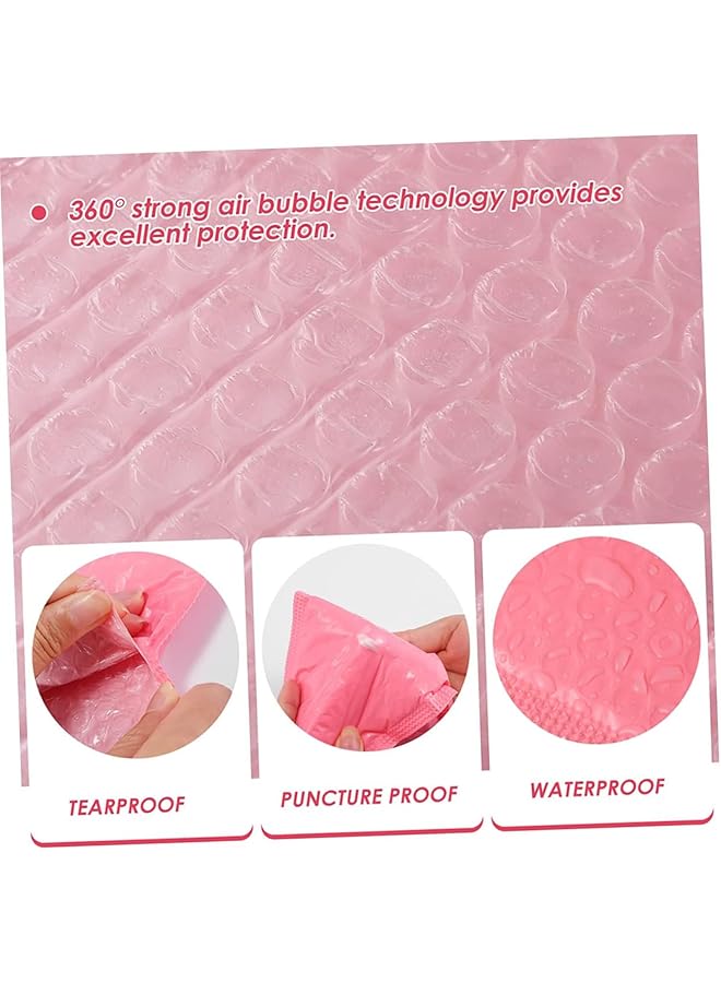 Bolivia's Bubble Envelopes 100Pcs Clothes Jewelry Packaging Bags 17X11Cm Pink Bubble Mailers Padded Envelopes For Shipping Self Seal Bulk Pack Mailing Envelopes Suitable For Small Business  - Image 2