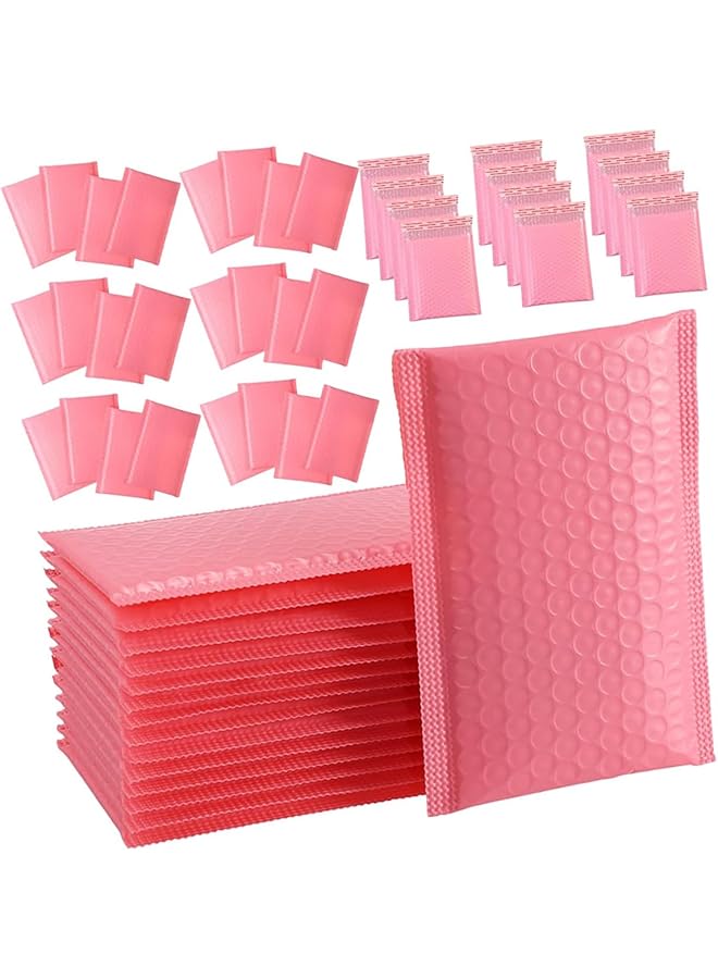 Bolivia's Bubble Envelopes 100Pcs Clothes Jewelry Packaging Bags 17X11Cm Pink Bubble Mailers Padded Envelopes For Shipping Self Seal Bulk Pack Mailing Envelopes Suitable For Small Business  - Image 1