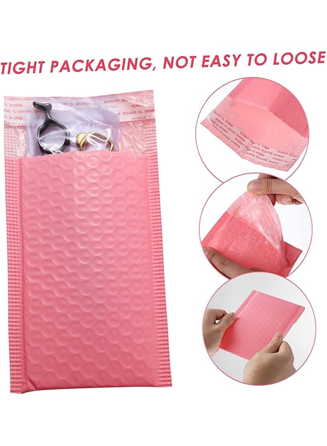 Bolivia's Bubble Envelopes 100Pcs Clothes Jewelry Packaging Bags 17X11Cm Pink Bubble Mailers Padded Envelopes For Shipping Self Seal Bulk Pack Mailing Envelopes Suitable For Small Business  - Image 3