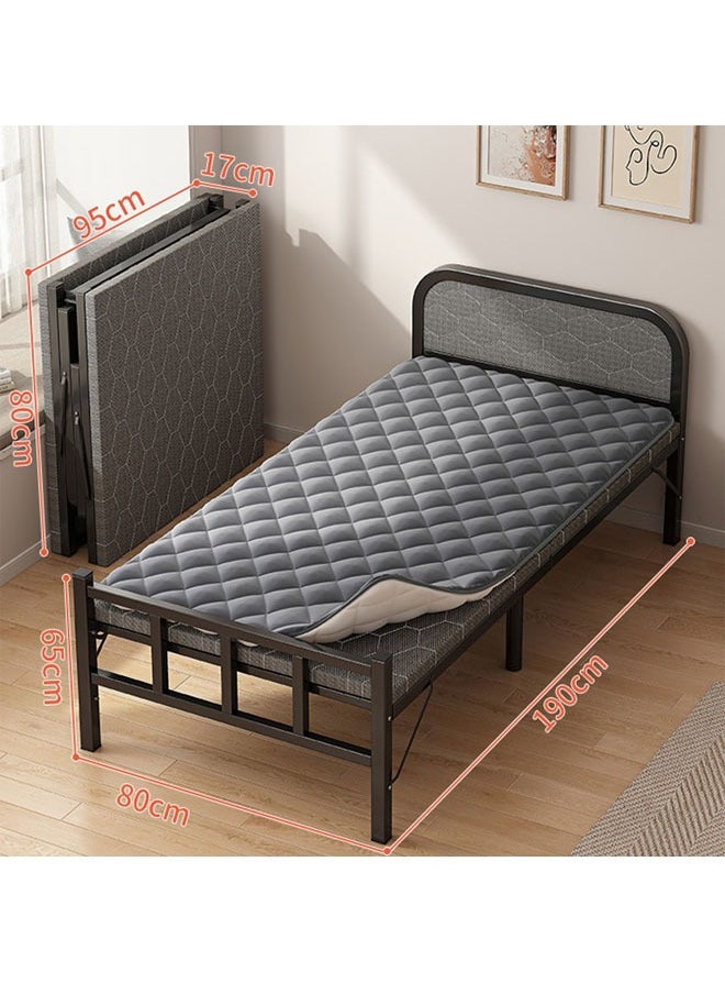 keke Portable Folding Bed with Ice Silk Design Matress 80 cm  - Image 3