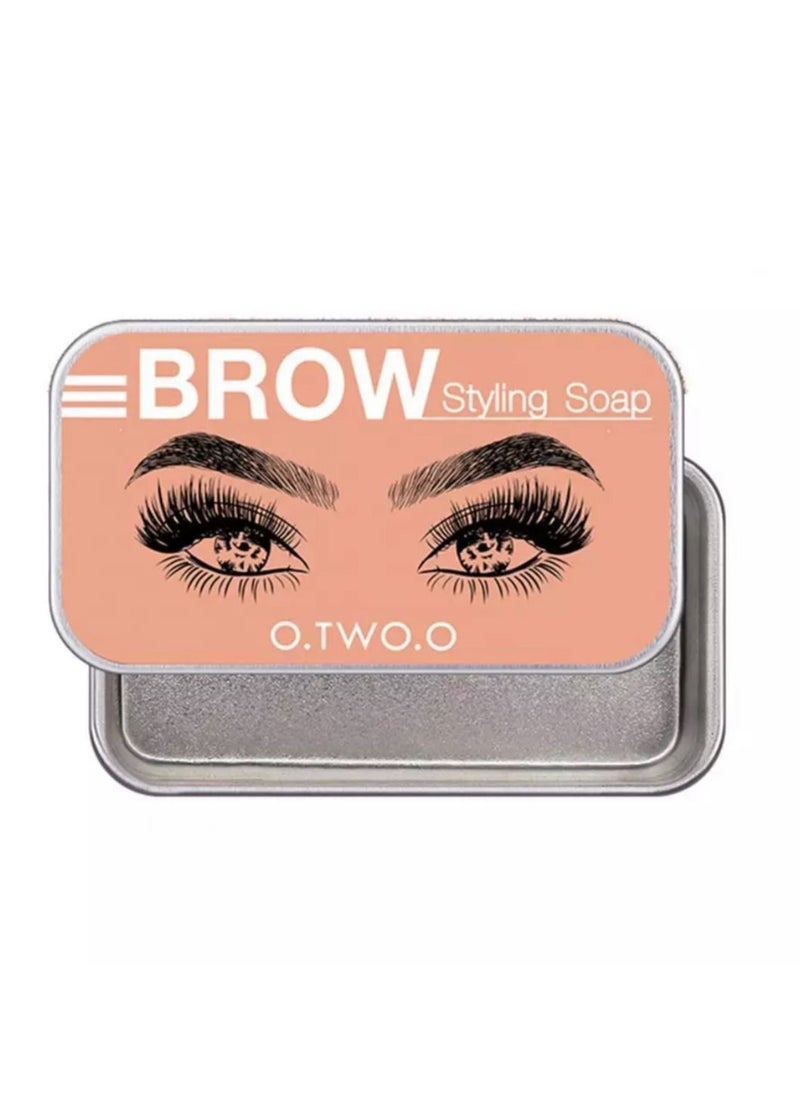 O.TWO.O Tinted Eyebrow Styling Soap with Blade and Brush 15g (Transparent)  - Image 1