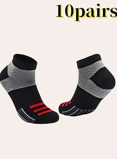 Take Two Pack of 10 - Graphic Print Crew Socks