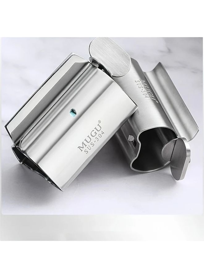 Stainless Steel Toothpaste Squeezer And Holder Manual Dispenser Portable Travel 1pc - Image 3
