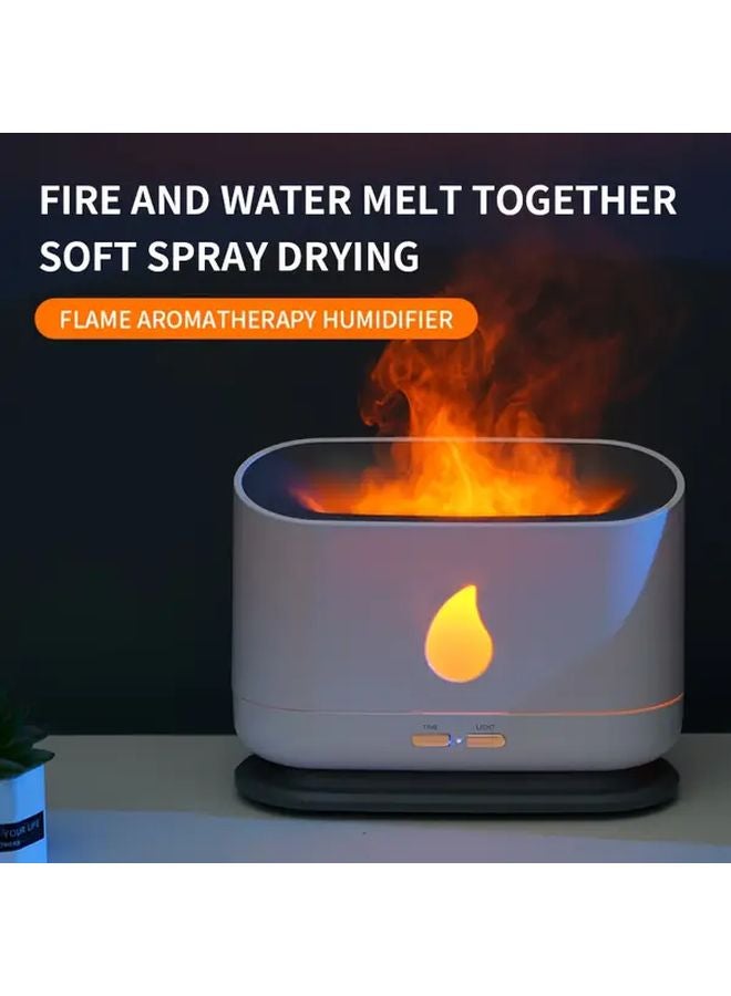 White LED Flame Diffuser USB Humidifier Aromatherapy Device Christmas Gift - Image 5