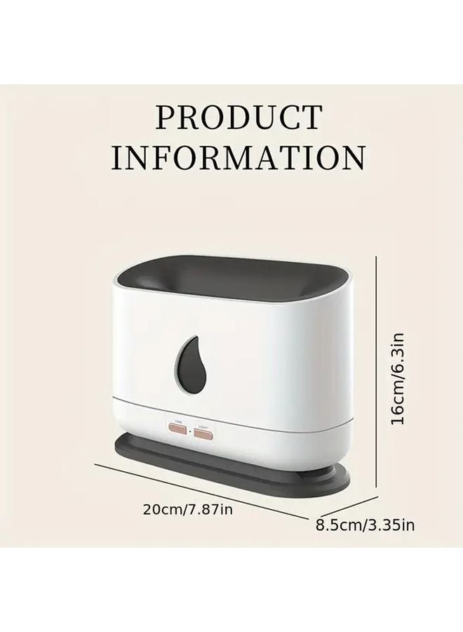 White LED Flame Diffuser USB Humidifier Aromatherapy Device Christmas Gift - Image 4