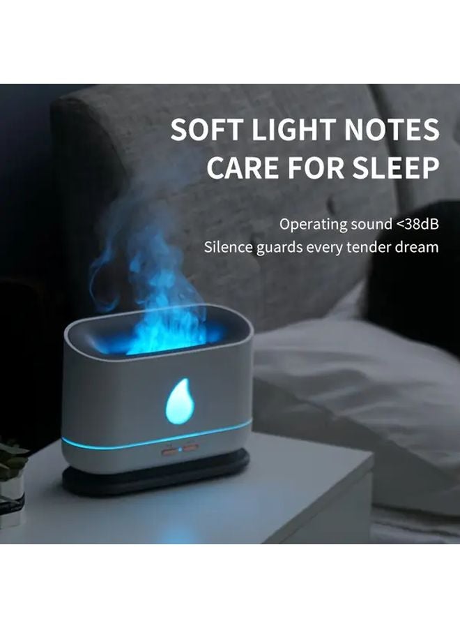 White LED Flame Diffuser USB Humidifier Aromatherapy Device Christmas Gift - Image 3