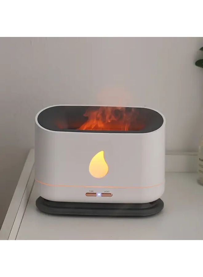 White LED Flame Diffuser USB Humidifier Aromatherapy Device Christmas Gift - Image 1