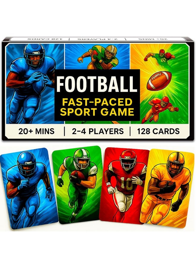 QUOKKA Football Fast-Paced Card Game for Kids & Adults - 128 Cards & Easy Rules - Quick & Fun Matching Game - 2-8 Players - Ages 8+ - Perfect for Family Games Night, Travel and Parties - Image 1