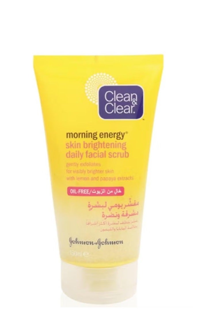 Clean & Clear Lemon and Papaya Daily Scrub for Radiant and Smooth Skin - 150 ml