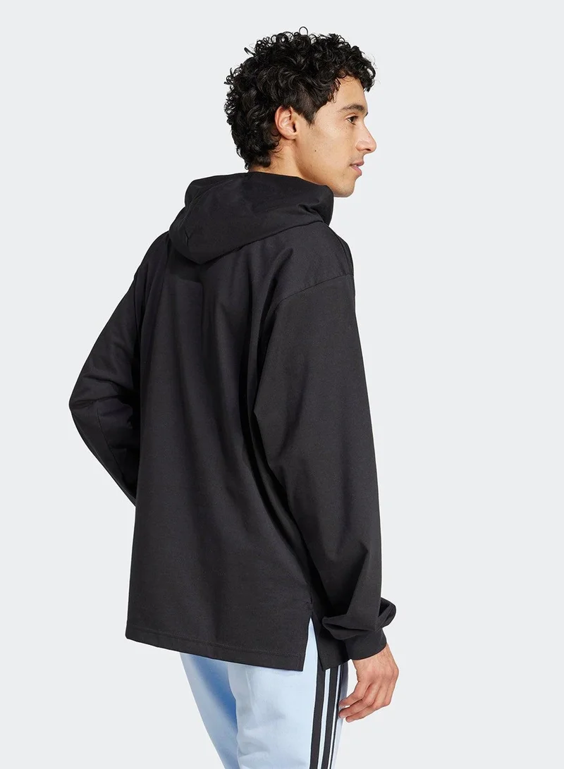 Adidas essentials big logo single men hooded sweatshirt