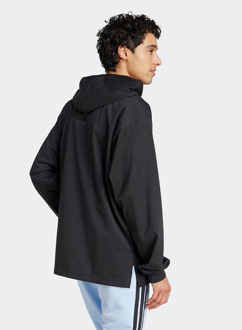 adidas سويت شيرت بغطاء رأس بشعار كبير للرجال - Image 2