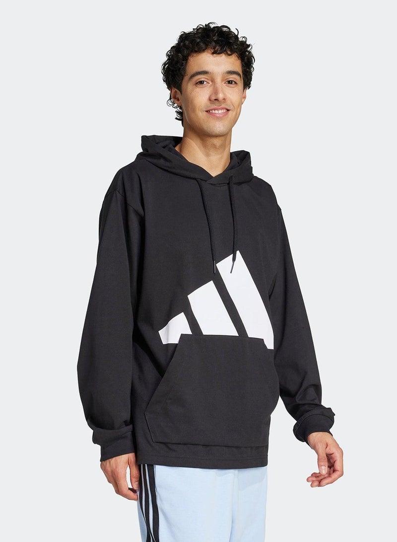 adidas سويت شيرت بغطاء رأس بشعار كبير للرجال - Image 3