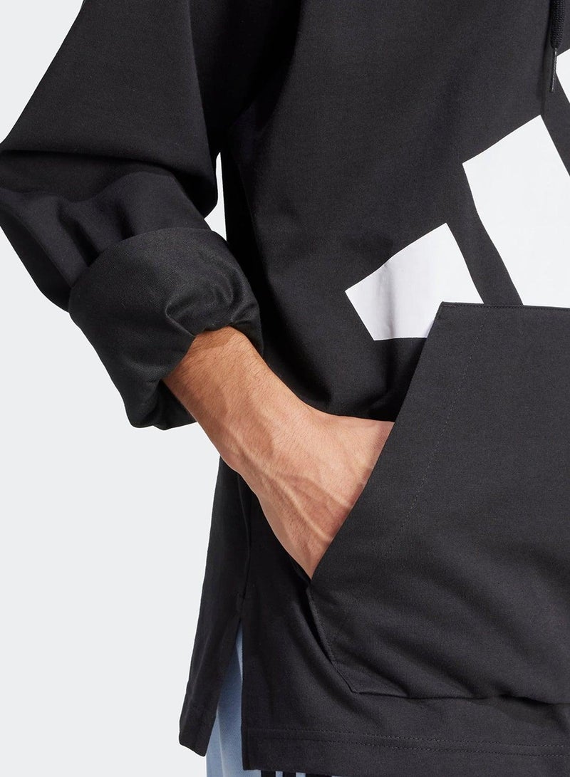 adidas سويت شيرت بغطاء رأس بشعار كبير للرجال - Image 4