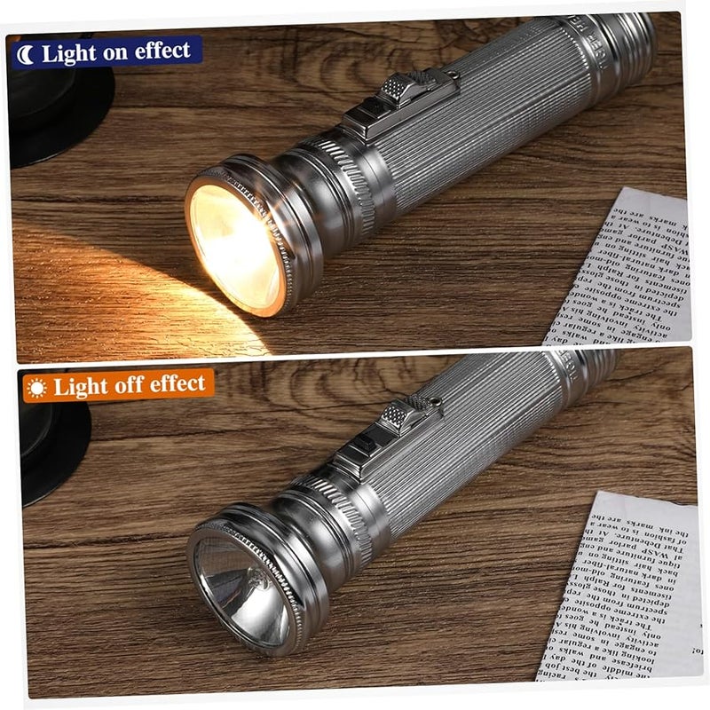 Vintage Small Metal Flashlight Portable Retro Torch Compact Lightweight Easy Battery Replacement - Image 4
